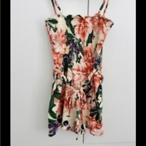 H&M Floral Jumpsuit - Green and Purple